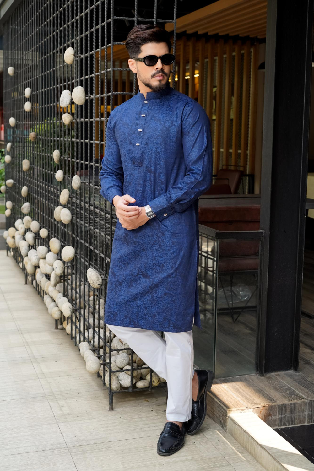 Men's Blue Kurta Set