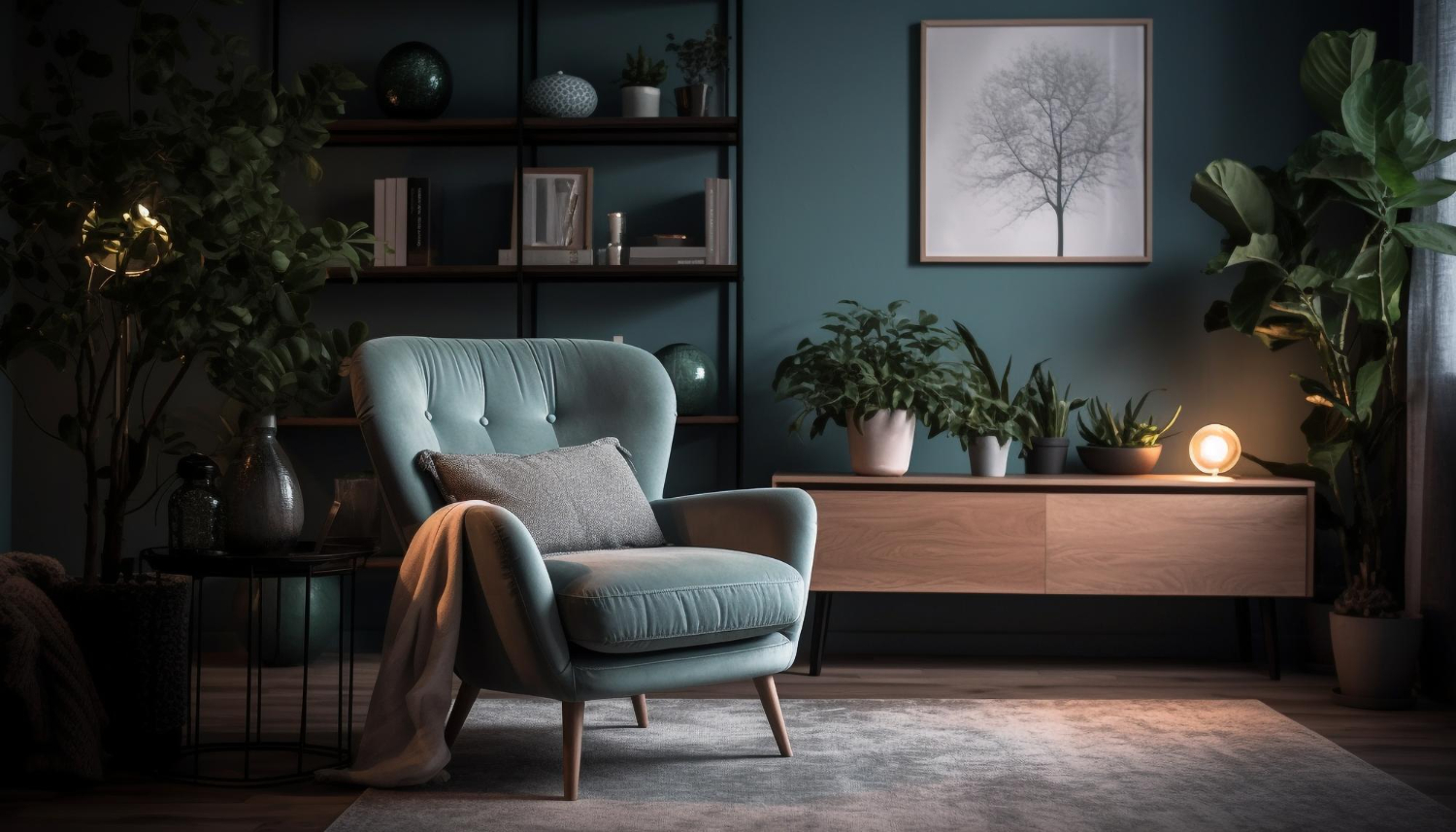 Modern Green Armchair